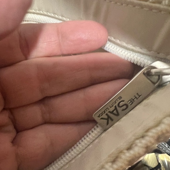 The Sak Cream Woven Shoulder Bag with Bohemian Charm - Picture 9 of 12